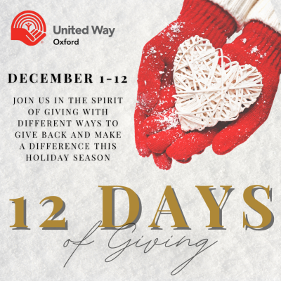 12 Days of Giving newsletter Post