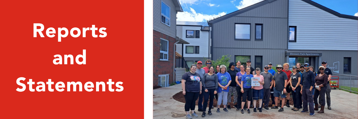 Reports & Statements Banner - photo of Indwell residents on day of caring